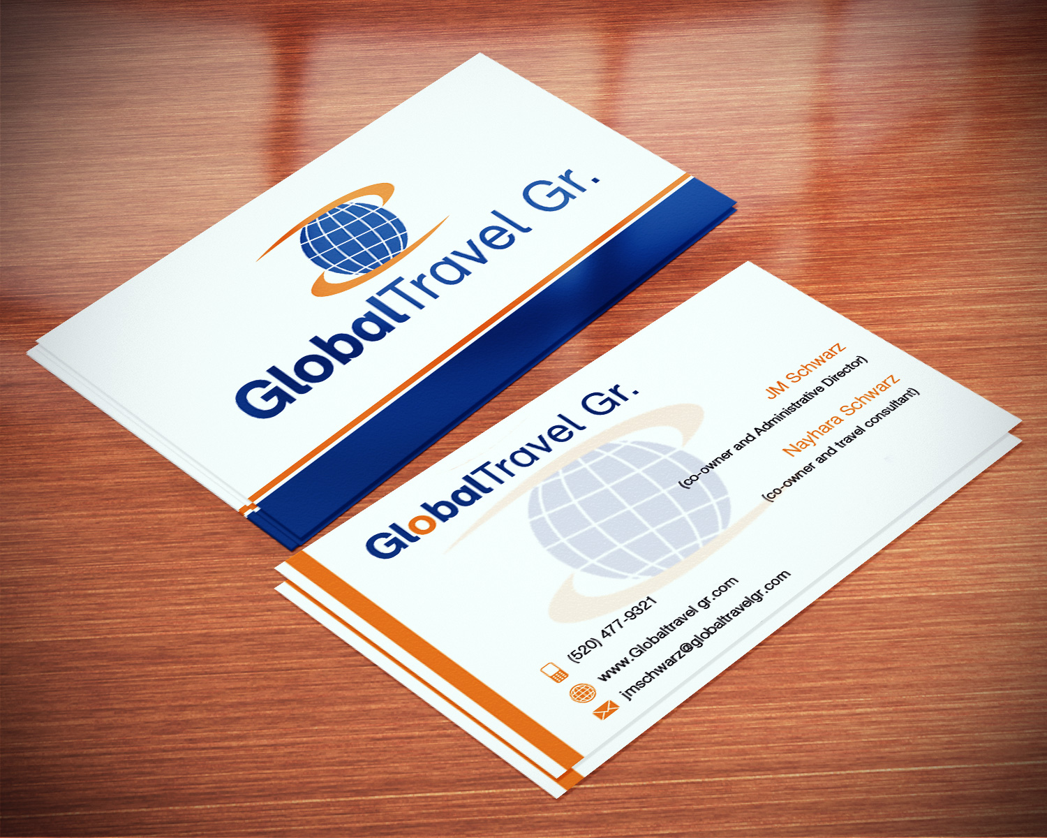 Business Card Design by Lanka Ama for Global travel GR | Design #5099067