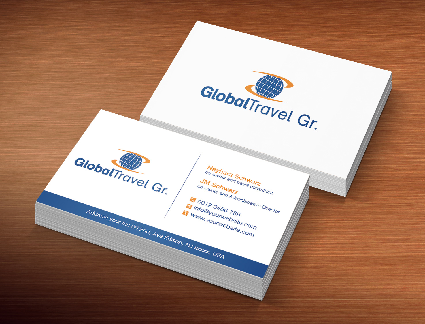 Business Card Design by Lanka Ama for Global travel GR | Design #5099075