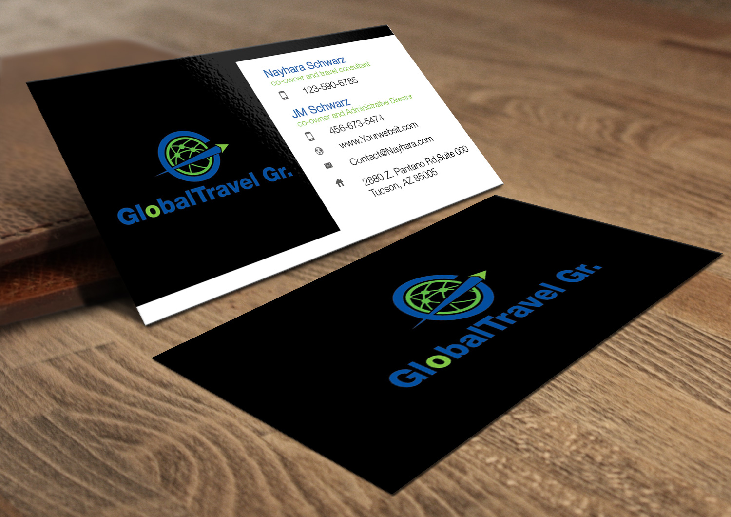 Business Card Design by Lanka Ama for Global travel GR | Design #5099083