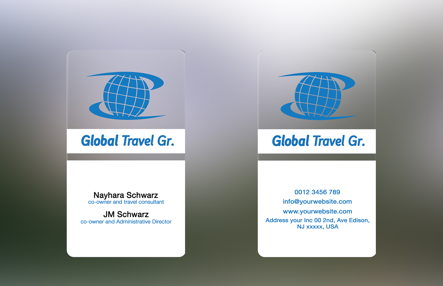 Business Card Design by Lanka Ama for Global travel GR | Design #5099087