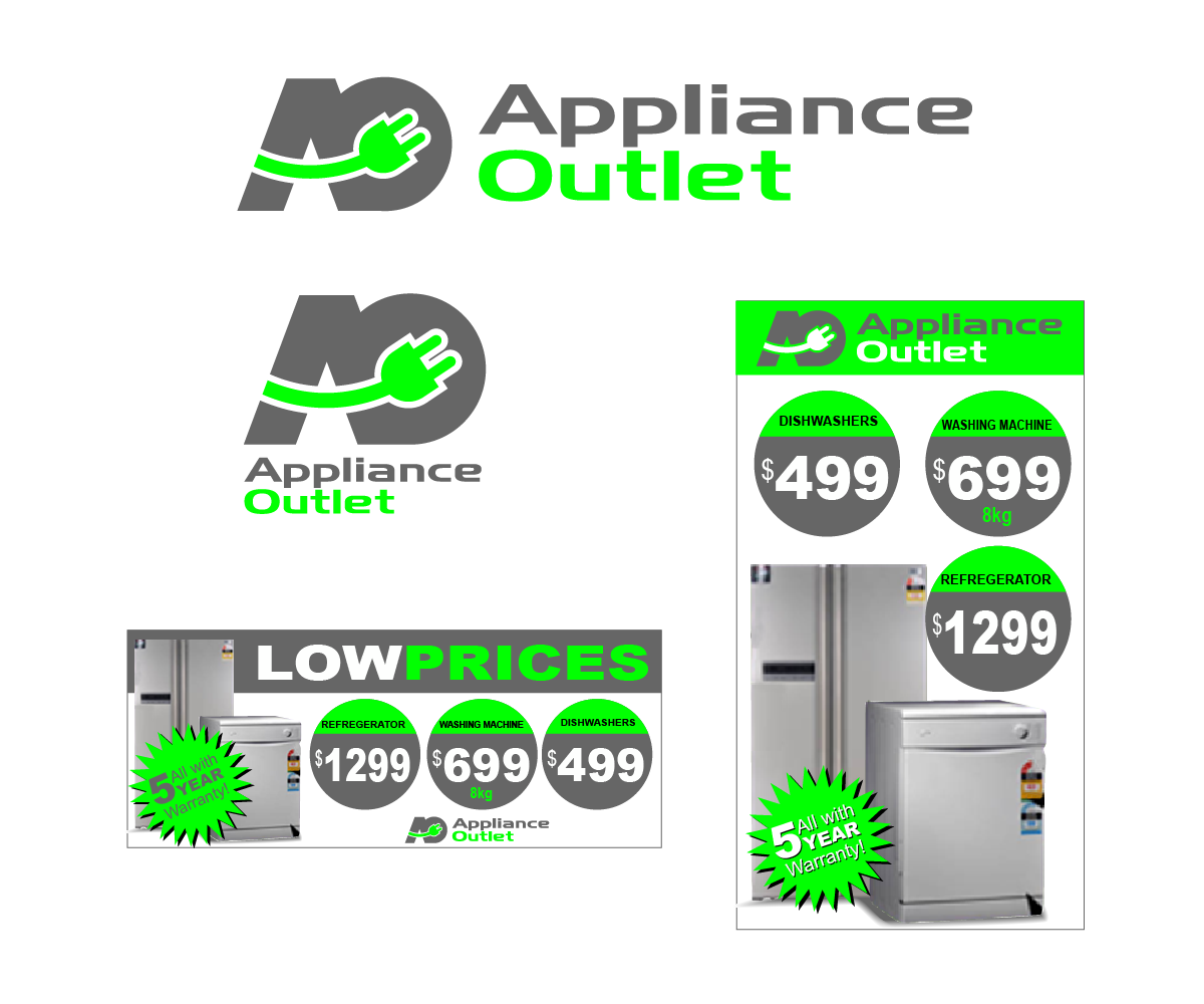 Schilder-Design von GliderGraphx für Applianceoutlet ltd | Design #5154775