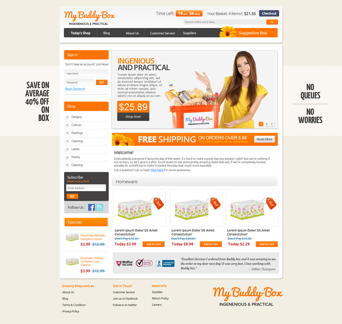 Web Design by OM for ShoppaBox Ltd | Design #5158849