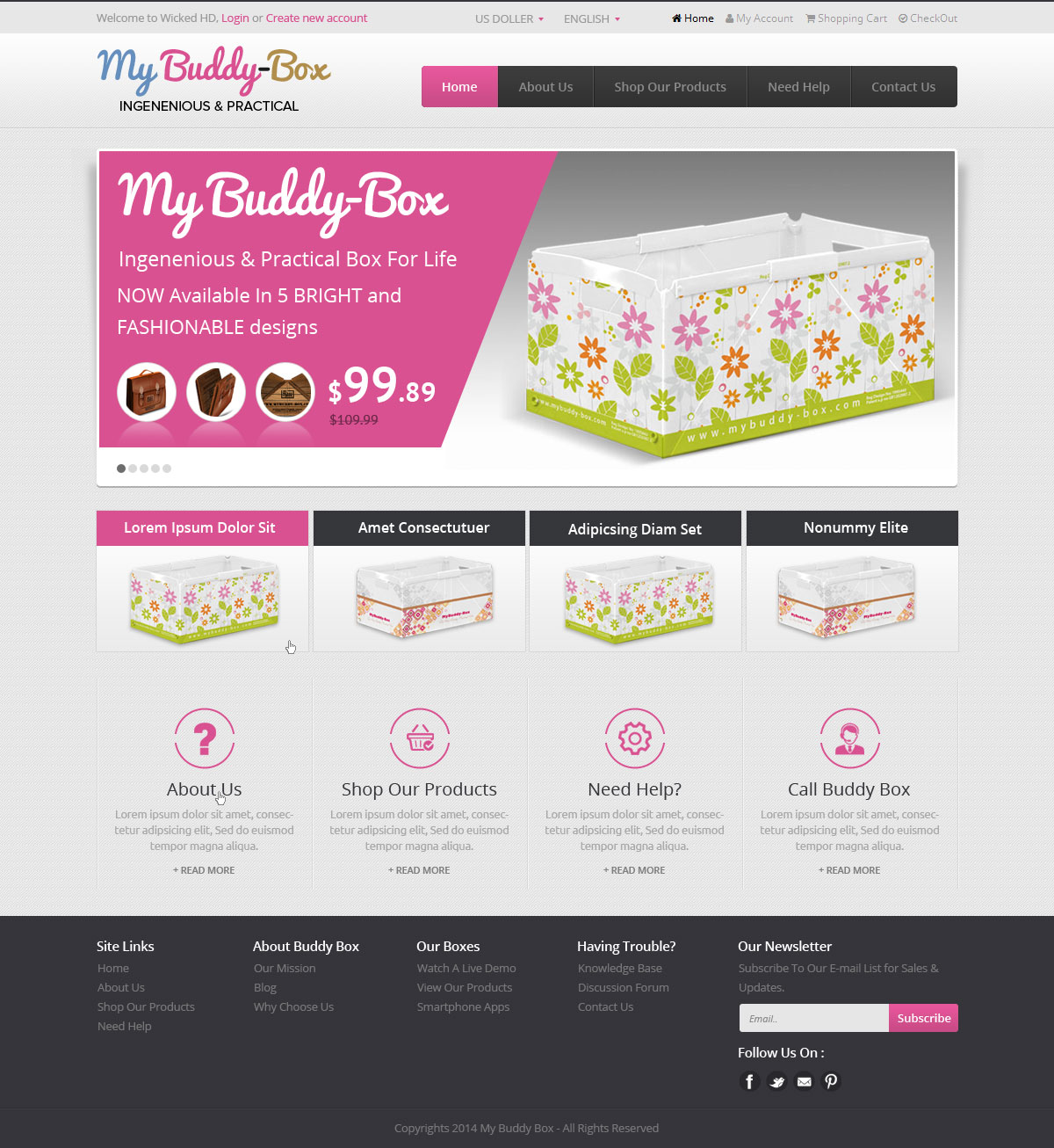 Web Design by OM for ShoppaBox Ltd | Design #5158854