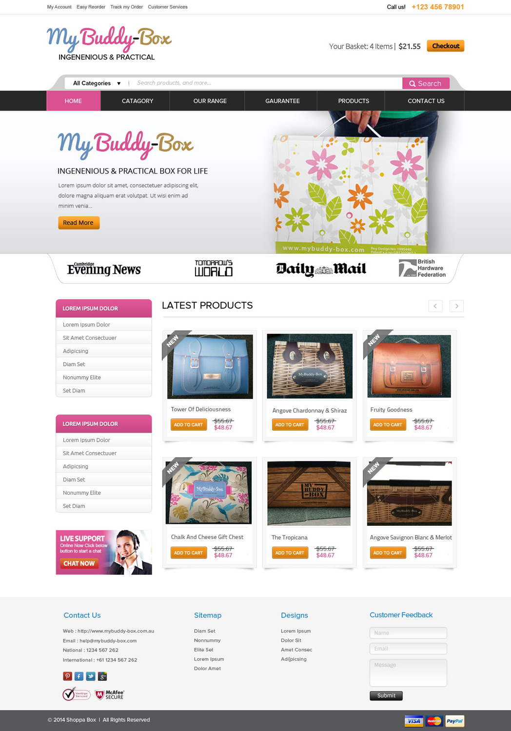 Web-Design von OM für ShoppaBox Ltd | Design #5171412