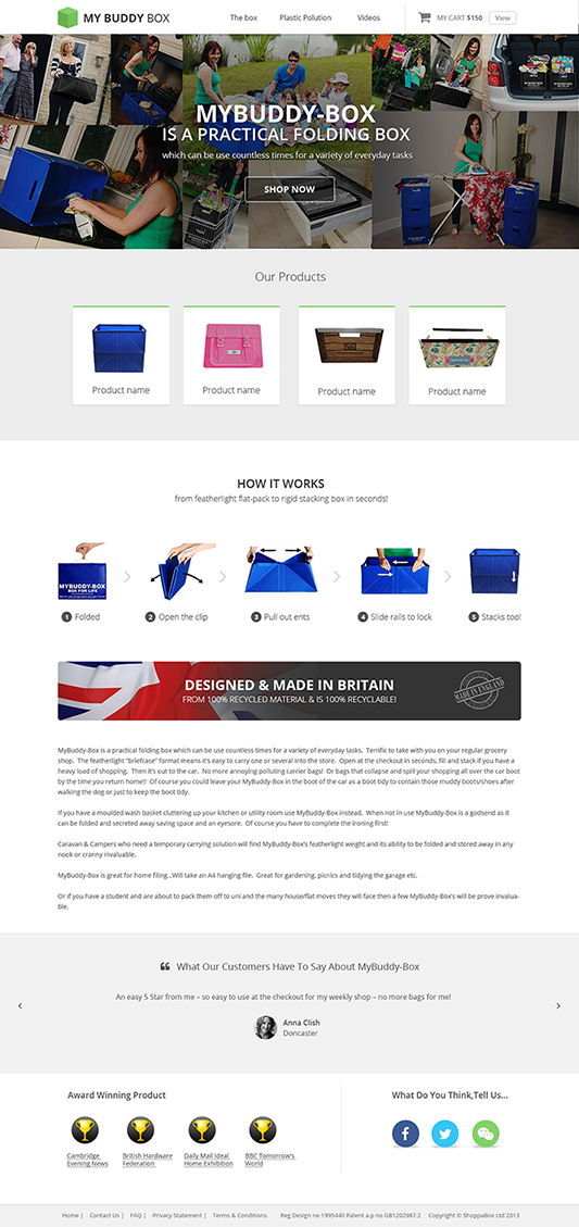 Diseño Web por Shinas para ShoppaBox Ltd | Diseño #5151129