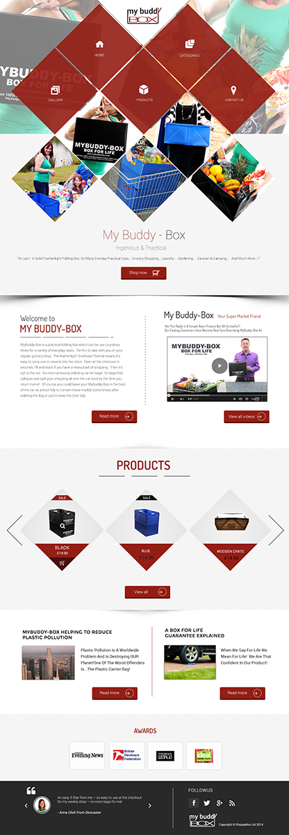 Web Design by Karthik_Designer for ShoppaBox Ltd | Design #5228315