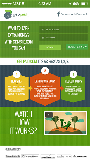 Get-Paid.com -> We need someone to design a homepage [For Mobile] | Web Design by Graphicsbox