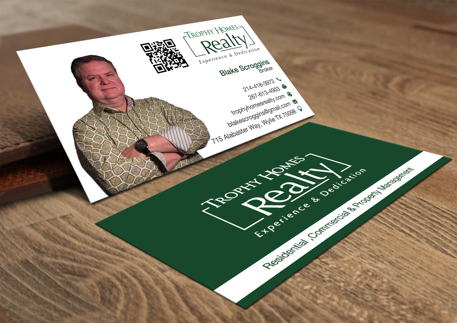 Business Card Design by Lanka Ama for Trophy Homes Realty, LLC | Design #5195186