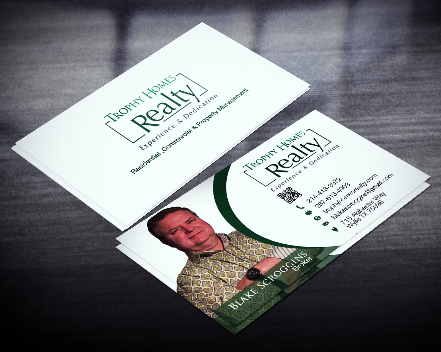 Business Card Design by Lanka Ama for Trophy Homes Realty, LLC | Design #5195187