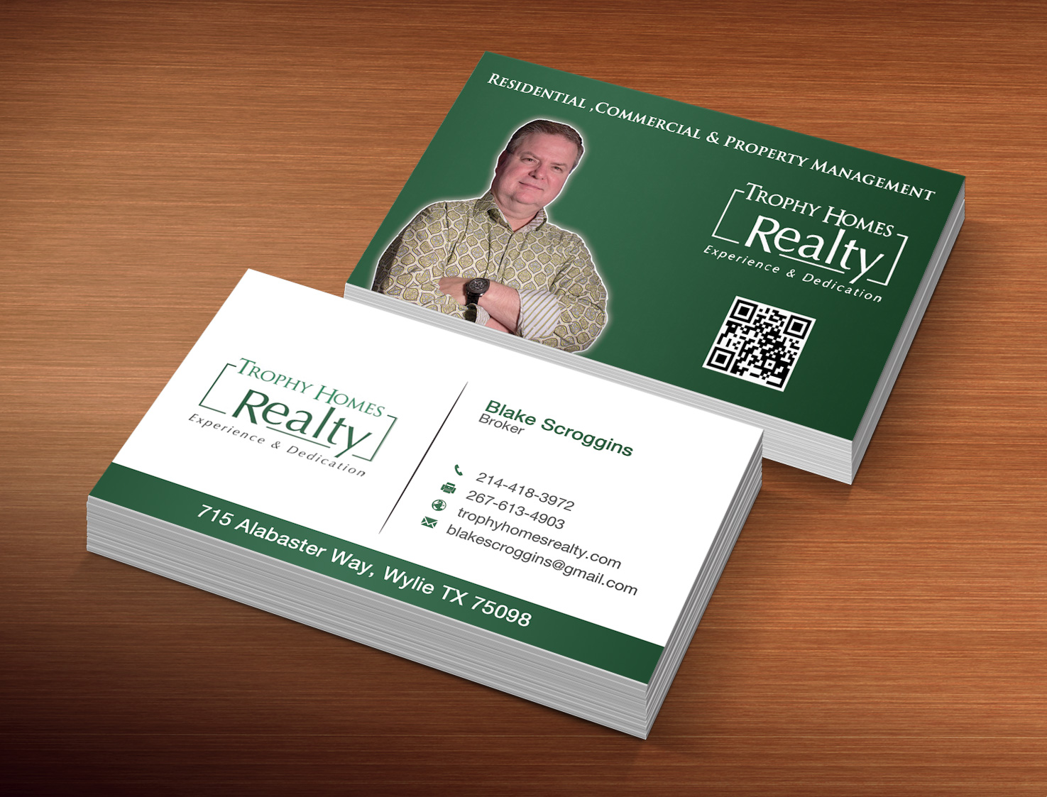 Business Card Design by Lanka Ama for Trophy Homes Realty, LLC | Design #5195188