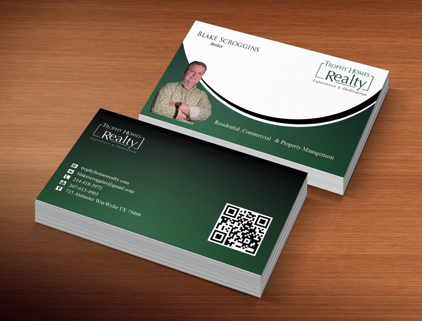 Business Card Design by Lanka Ama for Trophy Homes Realty, LLC | Design #5195192