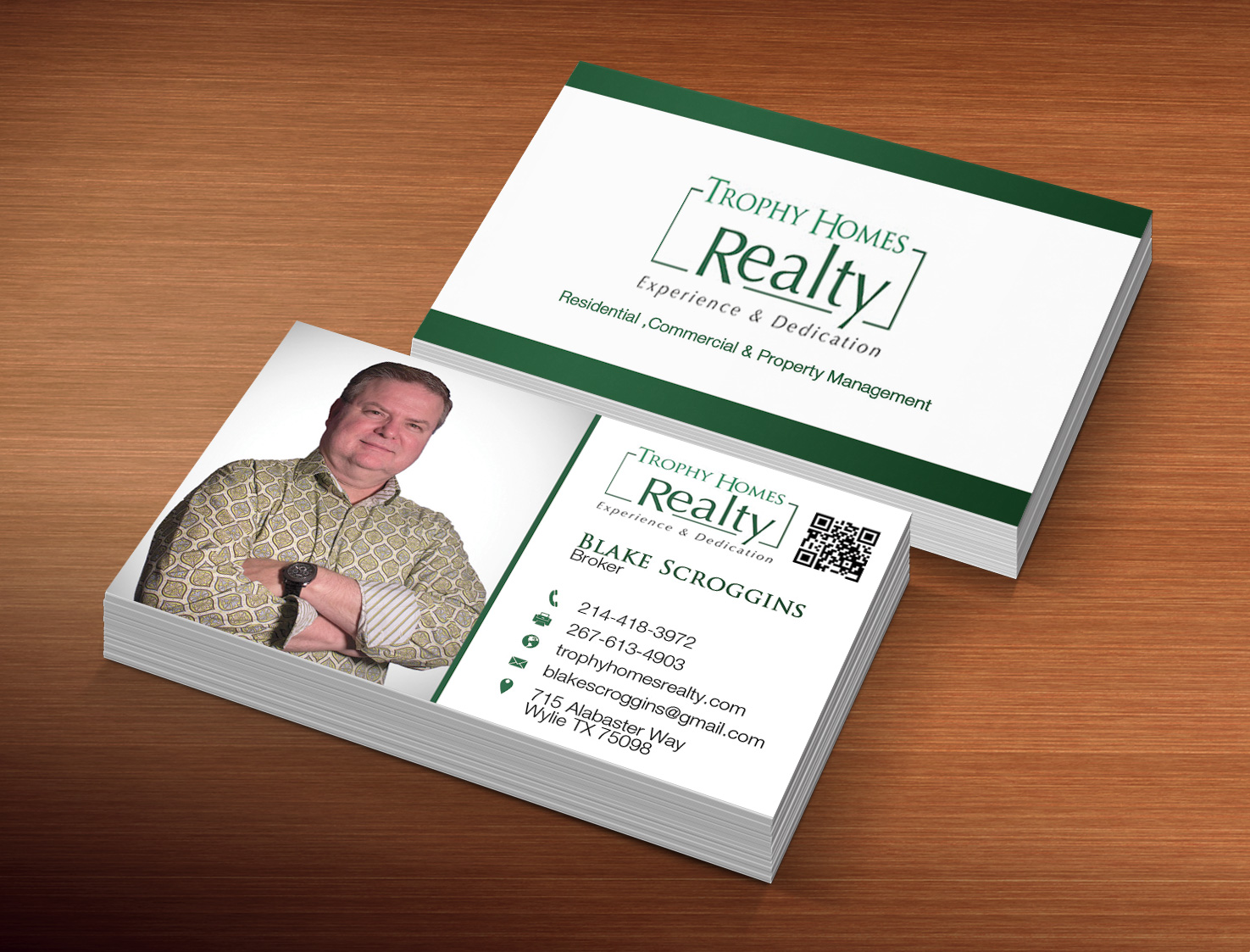 Business Card Design by Lanka Ama for Trophy Homes Realty, LLC | Design #5195194
