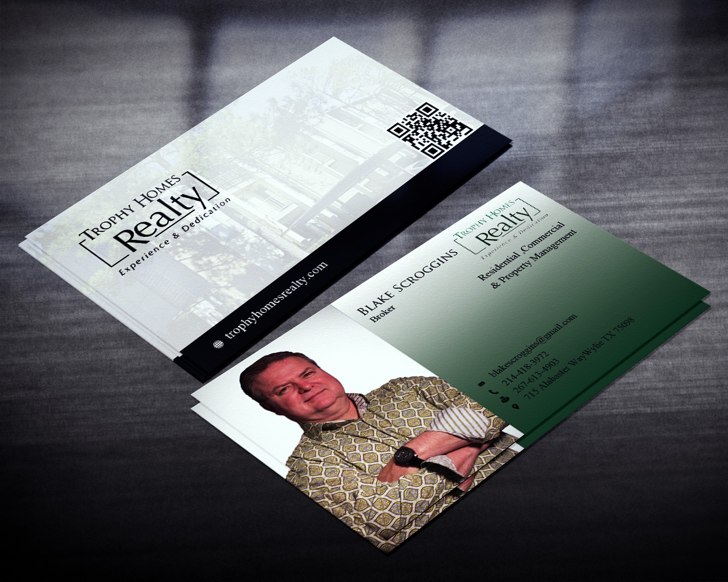 Business Card Design by Lanka Ama for Trophy Homes Realty, LLC | Design #5195200