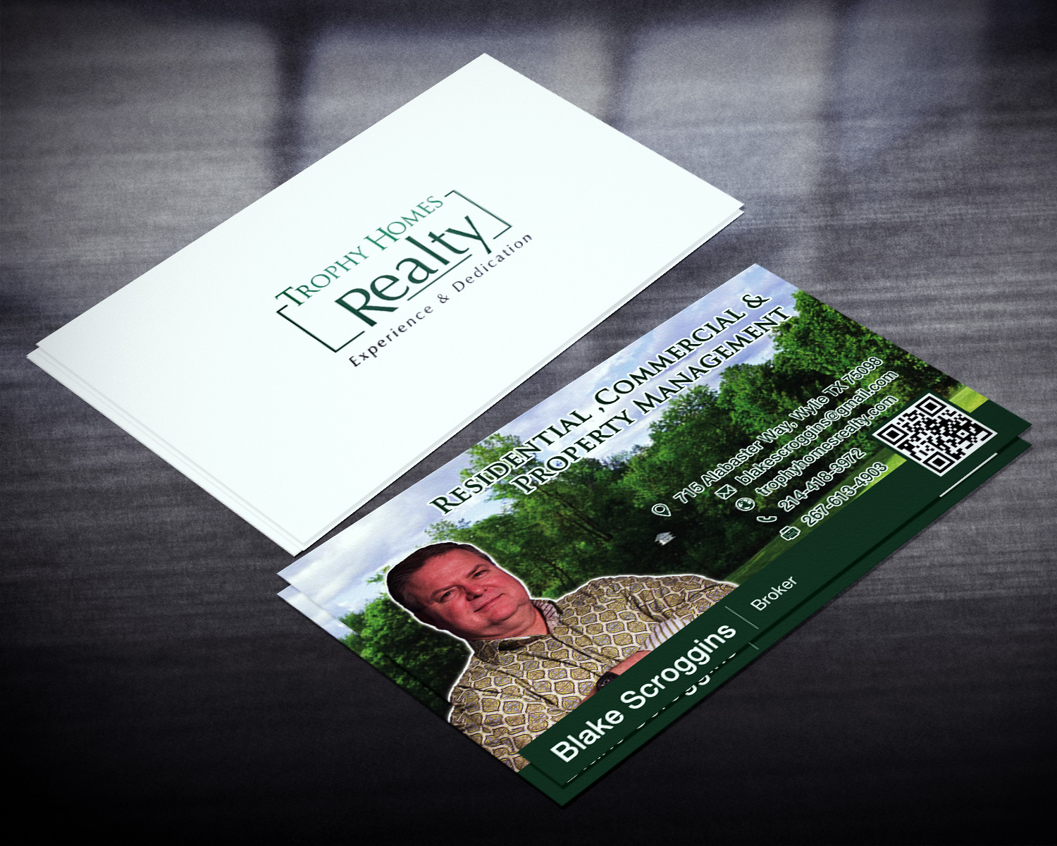 Business Card Design by Lanka Ama for Trophy Homes Realty, LLC | Design #5195932
