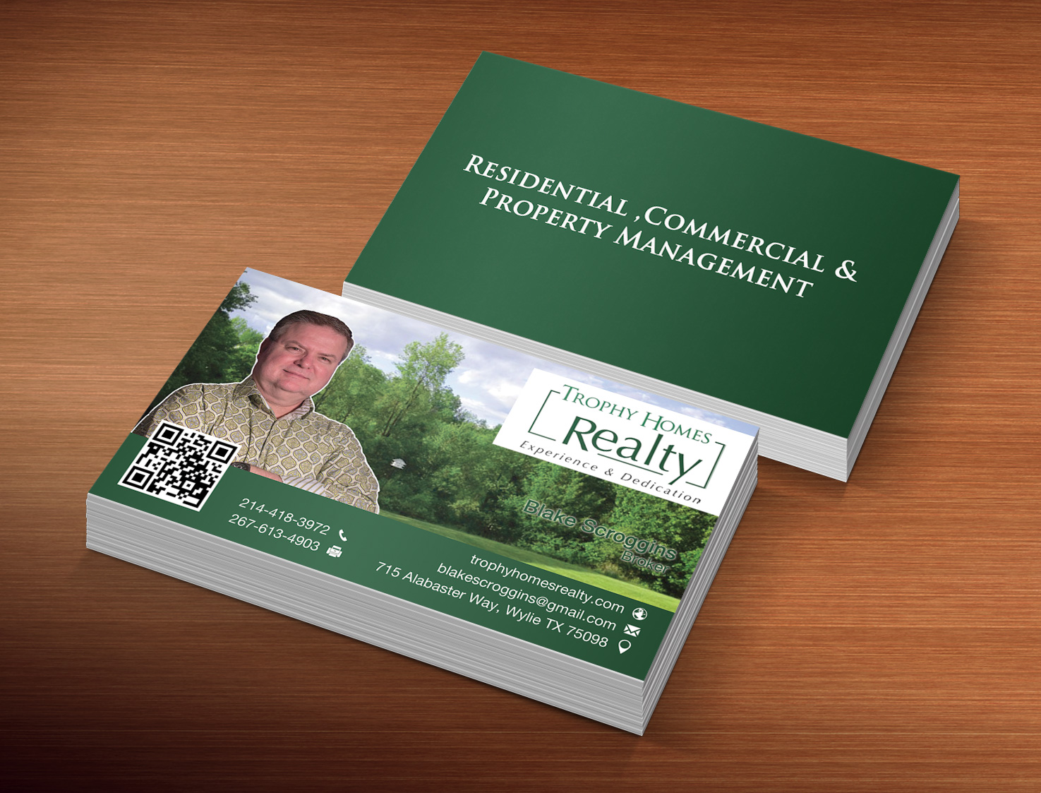 Business Card Design by Lanka Ama for Trophy Homes Realty, LLC | Design #5195935