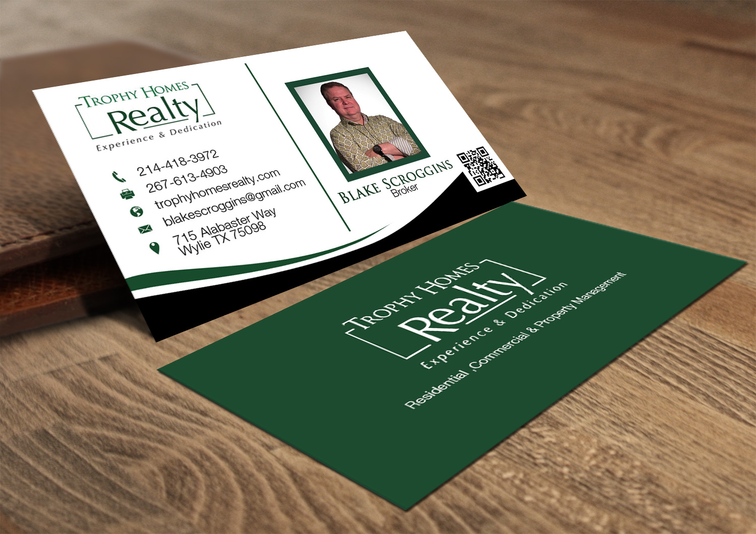 Business Card Design by Lanka Ama for Trophy Homes Realty, LLC | Design #5195936
