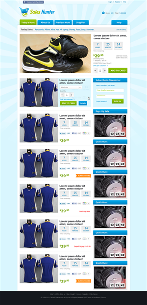 Web Design by Violeta Pironkova for saleshunter.my | Design: #1447047
