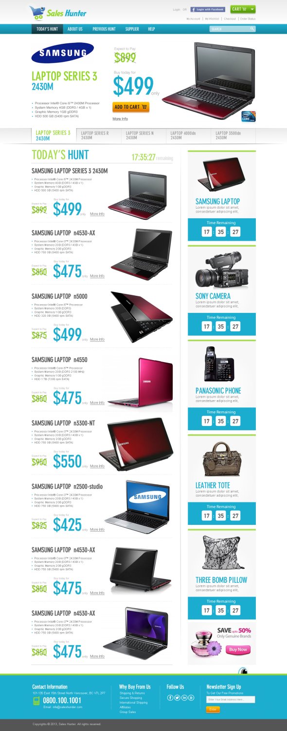 Web Design by TechWise for saleshunter.my | Design #1465245