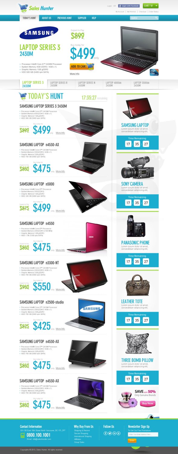 Web Design by TechWise for saleshunter.my | Design #1465246