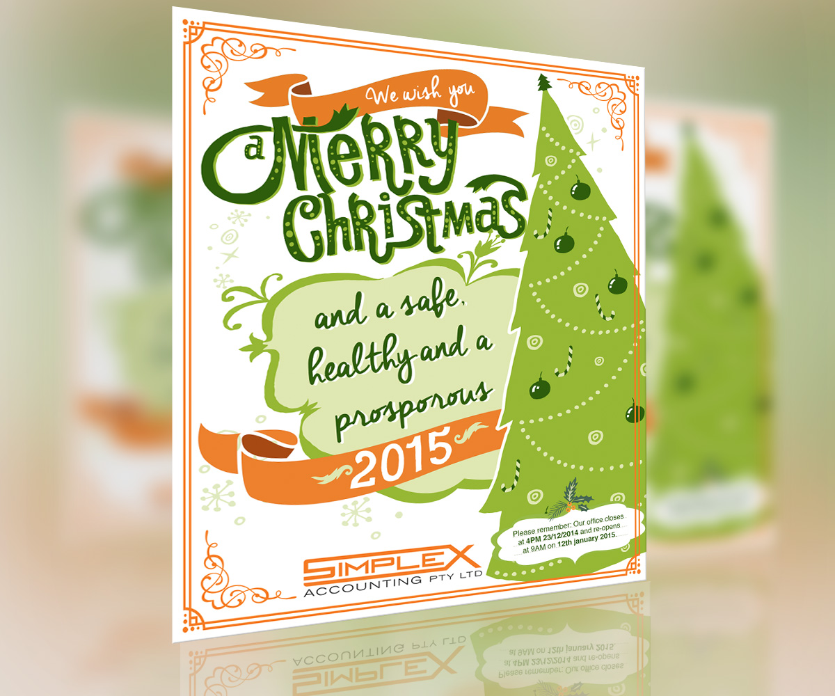 Greeting Card Design by Hendrik for SIMPLEX ACCOUNTING PTY LTD | Design #5110229