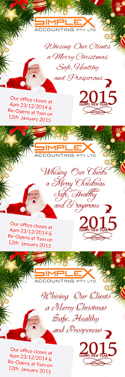 Greeting Card Design by rdesign12 for SIMPLEX ACCOUNTING PTY LTD | Design #5108312