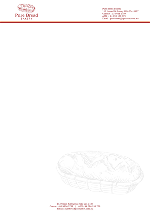 Letterhead Design by WirePaper for pure bread bakery | Design: #1440663