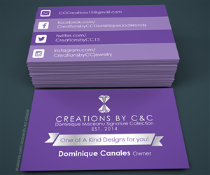 Diseño de Tarjeta de Presentación por adiazudin para Creations by C&C | Diseño: #5122306
