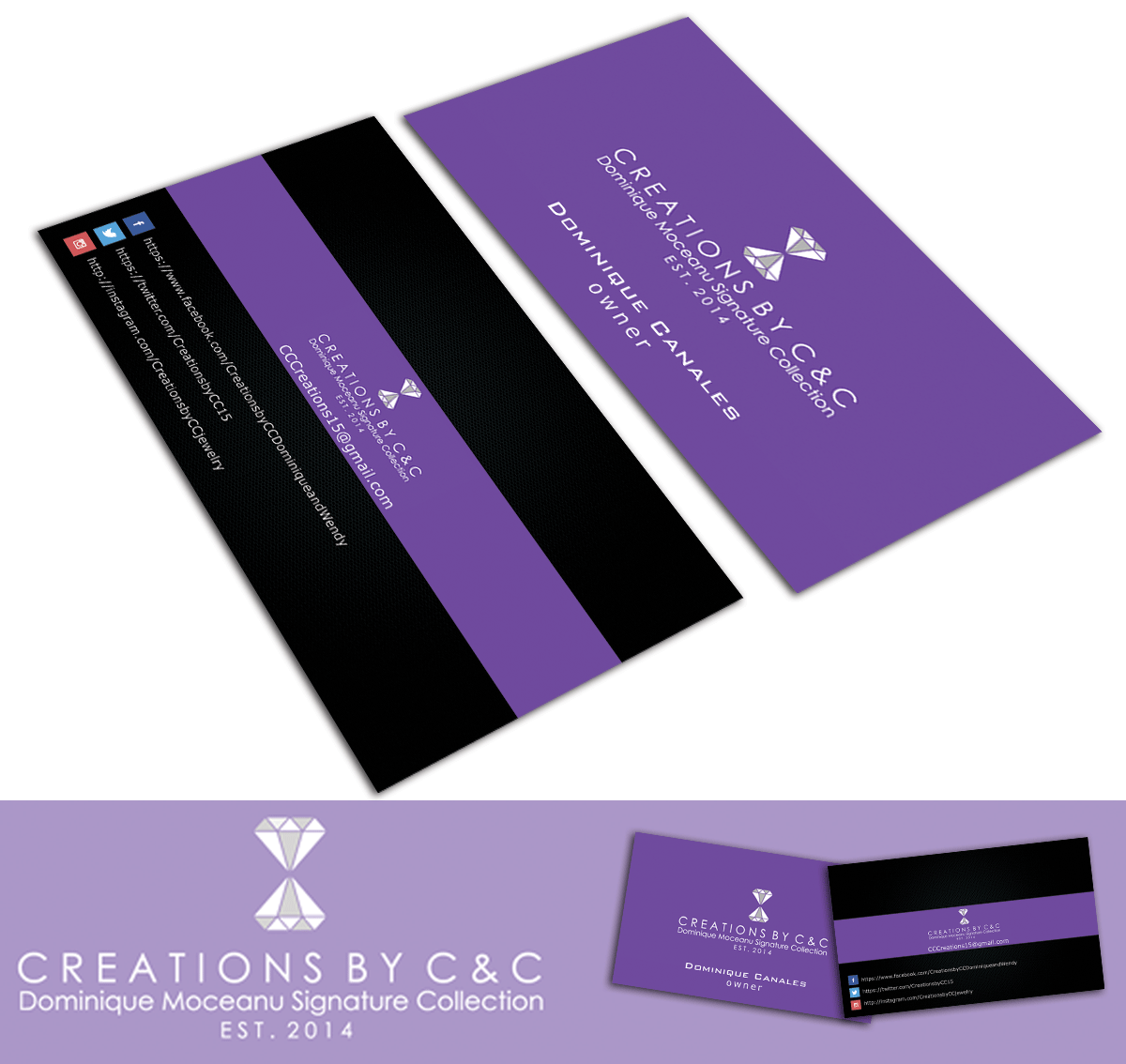Business Card Design by Riz' for Creations by C&C | Design #5118915