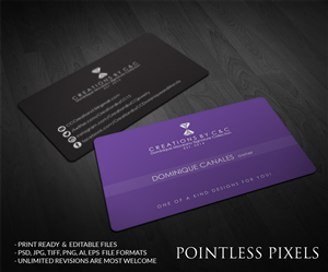 Diseño de Tarjeta de Presentación por Pointless Pixels India para Creations by C&C | Diseño: #5121252