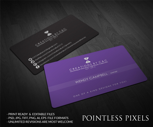 Diseño de Tarjeta de Presentación por Pointless Pixels India para Creations by C&C | Diseño: #5121602