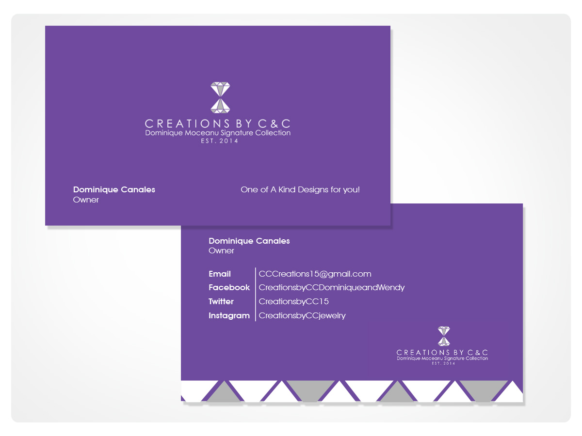 Business Card Design by Vicez for Creations by C&C | Design #5119079