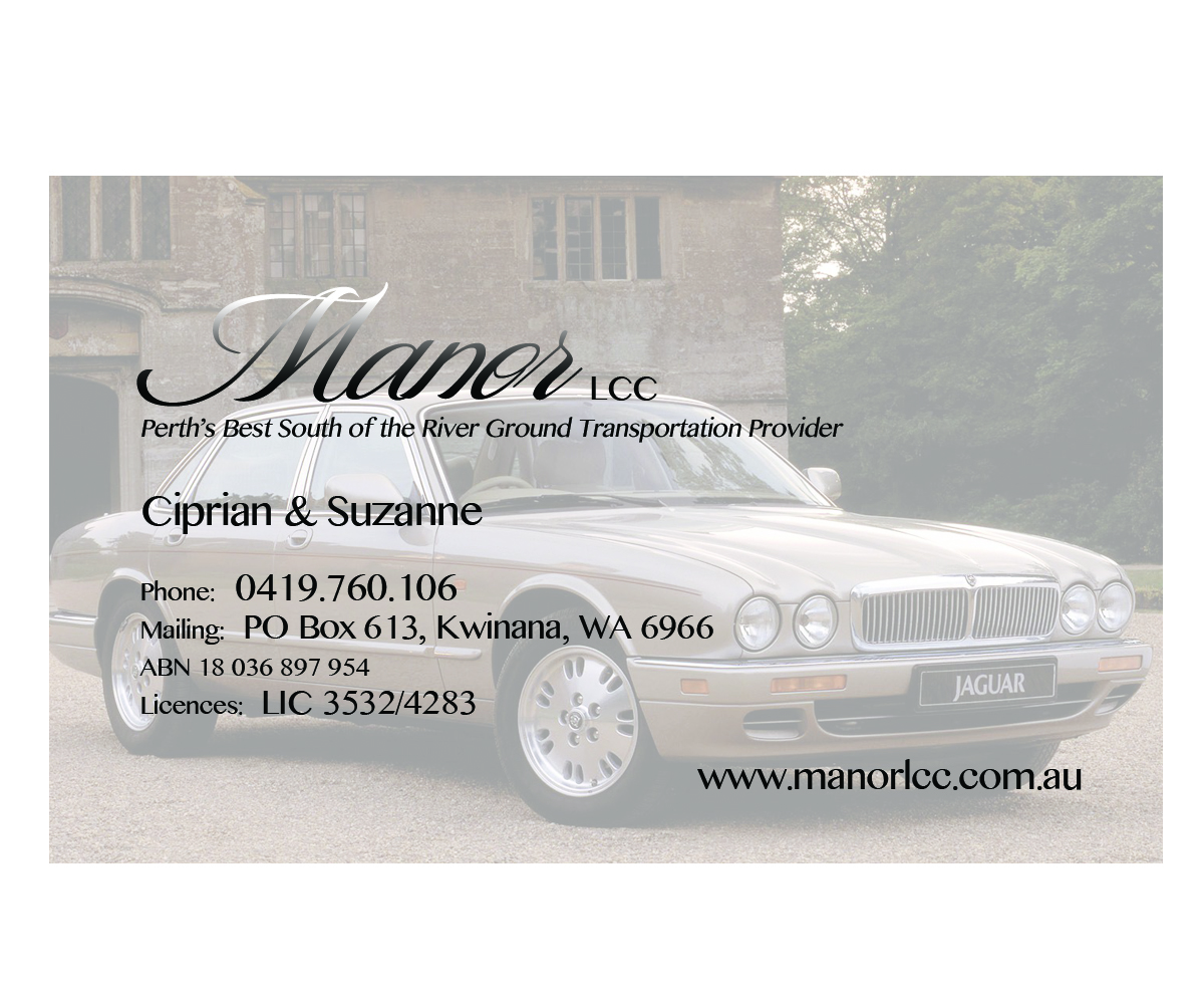 Business Card Design by STH_Designs for Manor - Limousine & Coach Company | Design #1454490