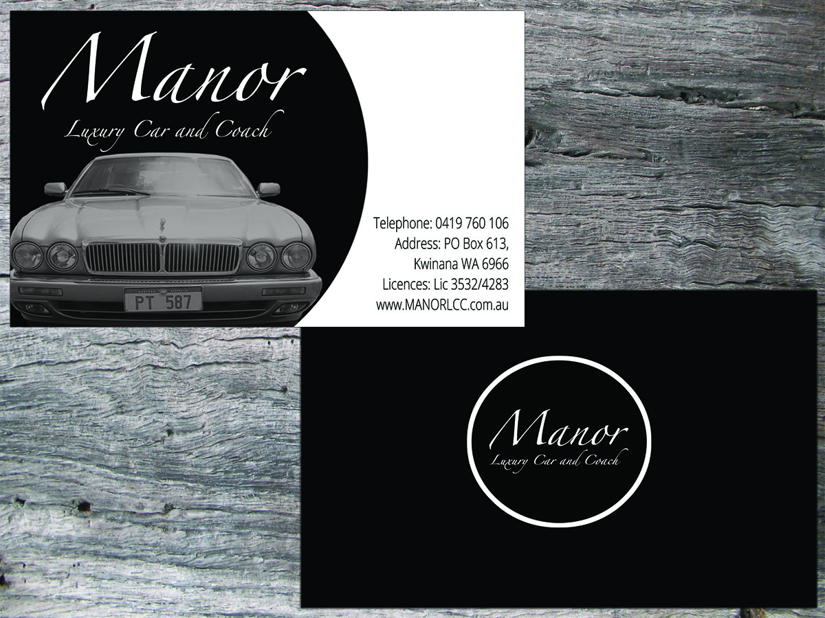Business Card Design by Melissa Aiken for Manor - Limousine & Coach Company | Design #1466143
