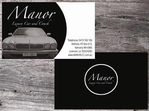 Design de Carte de Visite par Melissa Aiken pour Manor - Limousine & Coach Company | Design : #1466143