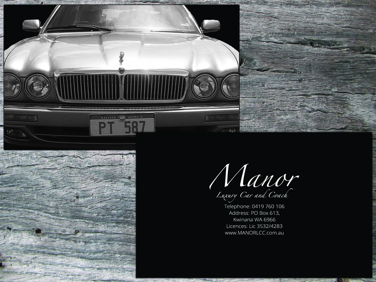 Design de Carte de Visite par Melissa Aiken pour Manor - Limousine & Coach Company | Design #1466148