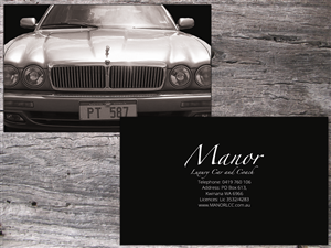 Design de Carte de Visite par Melissa Aiken pour Manor - Limousine & Coach Company | Design : #1466148