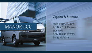 Design de Carte de Visite par TS Designs pour Manor - Limousine & Coach Company | Design : #1521978