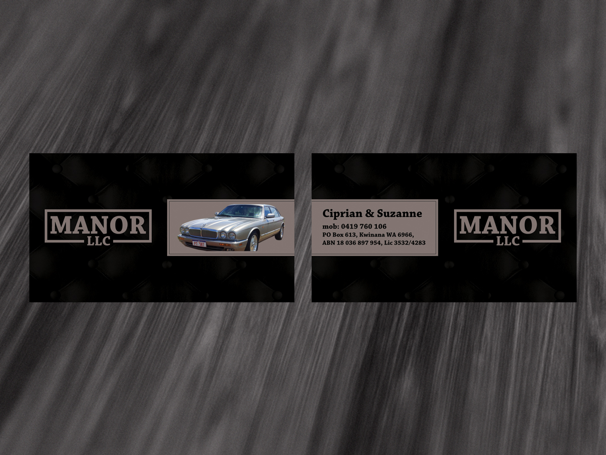 Visitenkarten-Design von diRtY.EMM für Manor - Limousine & Coach Company | Design #1442731
