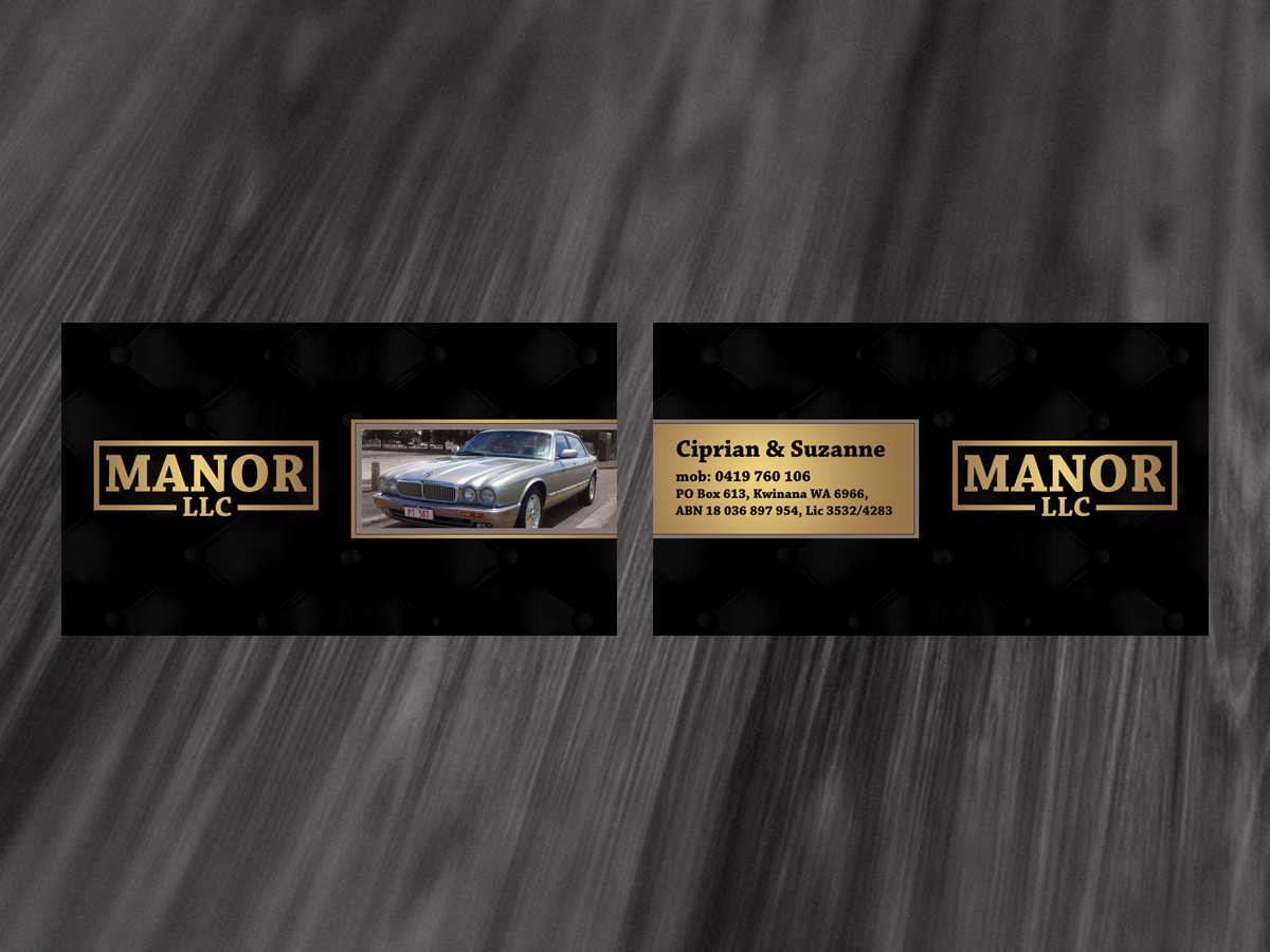 Visitenkarten-Design von diRtY.EMM für Manor - Limousine & Coach Company | Design #1442740