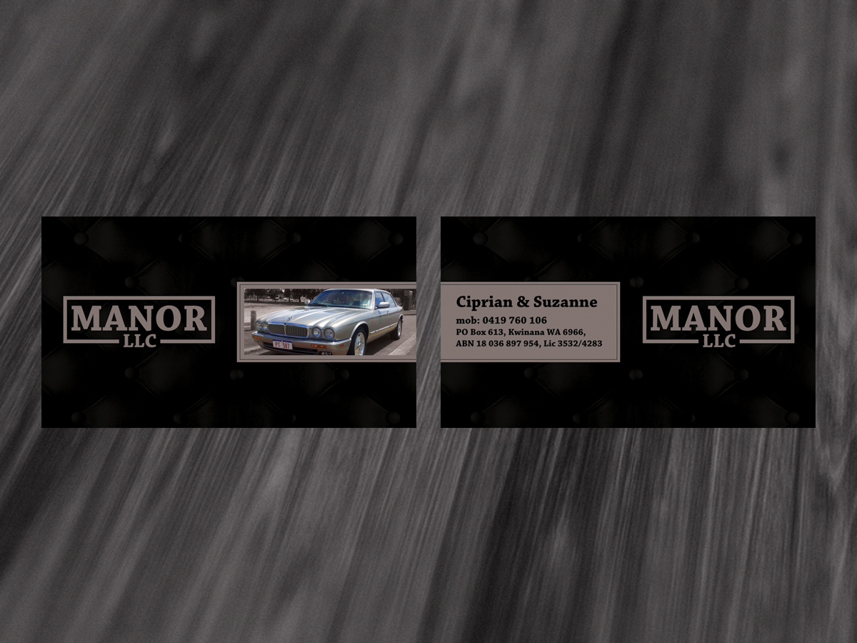 Business Card Design by diRtY.EMM for Manor - Limousine & Coach Company | Design #1442742