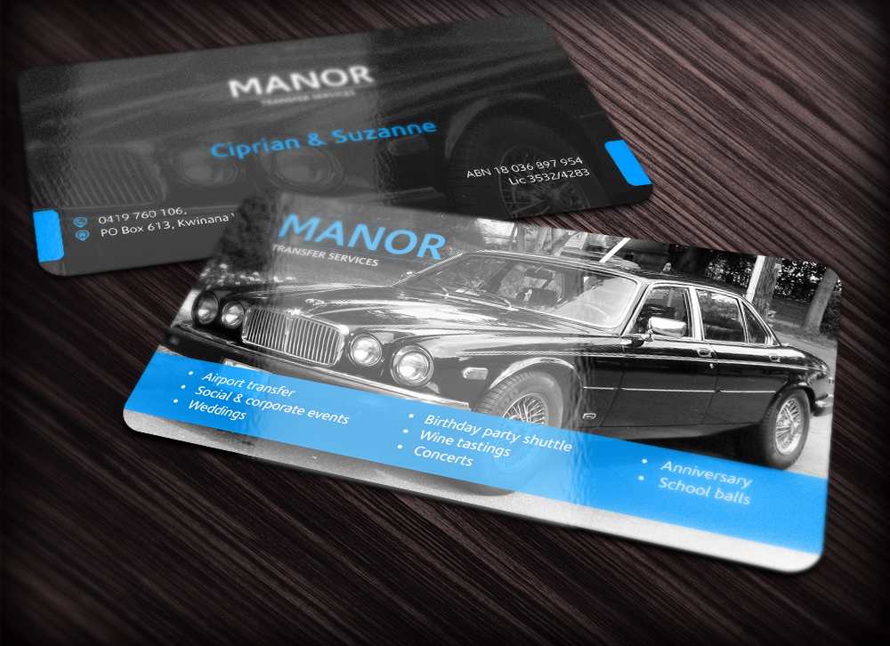 Business Card Design by yuliusstar for Manor - Limousine & Coach Company | Design #1437176