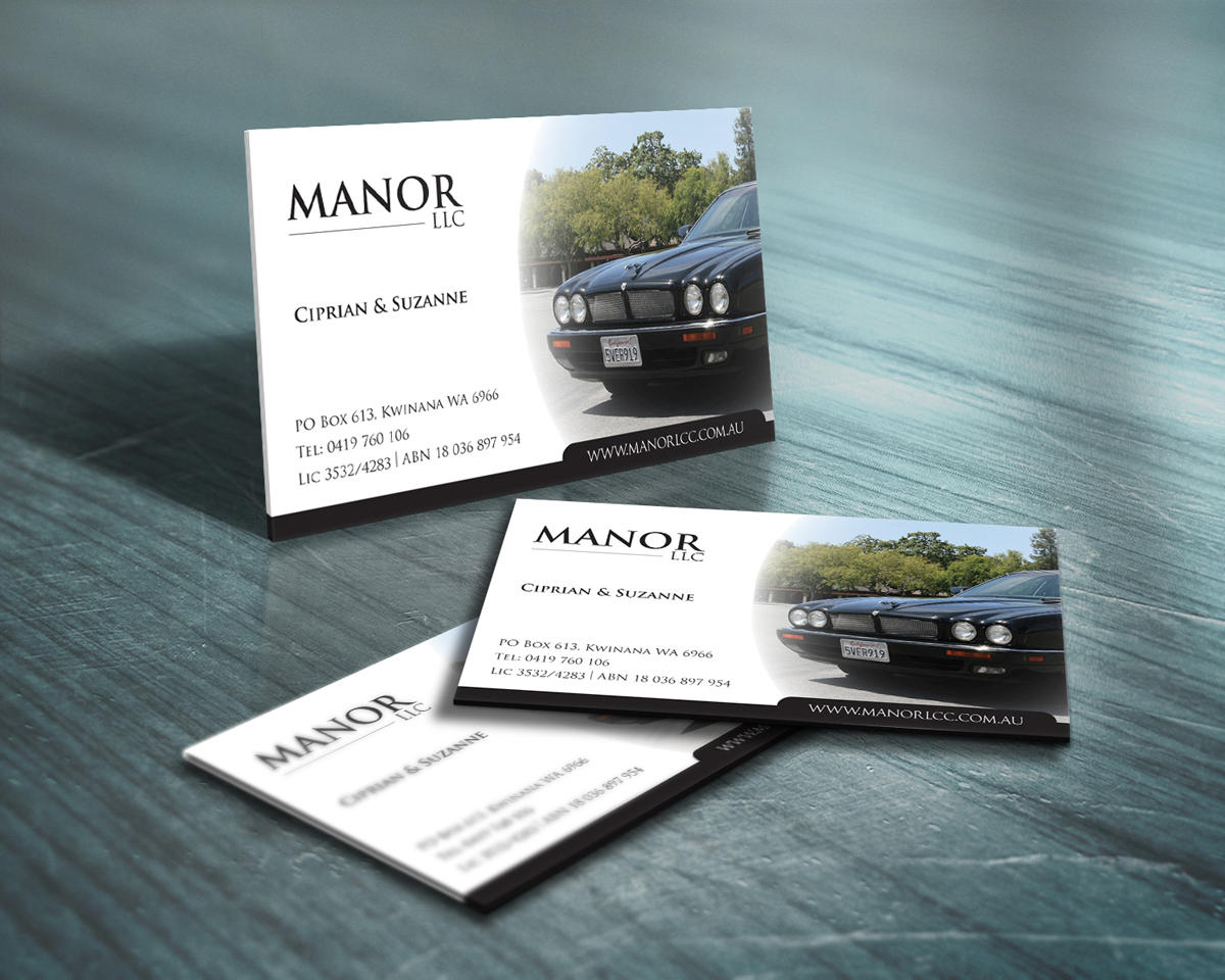 Business Card Design by Viktorijan for Manor - Limousine & Coach Company | Design #1450359
