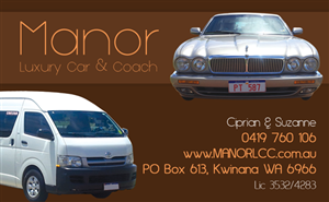 Design de Carte de Visite par Seon pour Manor - Limousine & Coach Company | Design : #1489456
