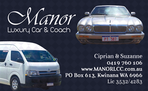 Design de Carte de Visite par Seon pour Manor - Limousine & Coach Company | Design : #1491076