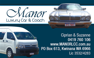 Design de Carte de Visite par Seon pour Manor - Limousine & Coach Company | Design : #1491091