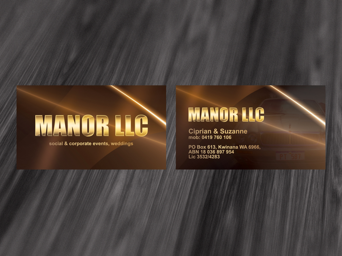 Visitenkarten-Design von jAY!.... für Manor - Limousine & Coach Company | Design #1435177