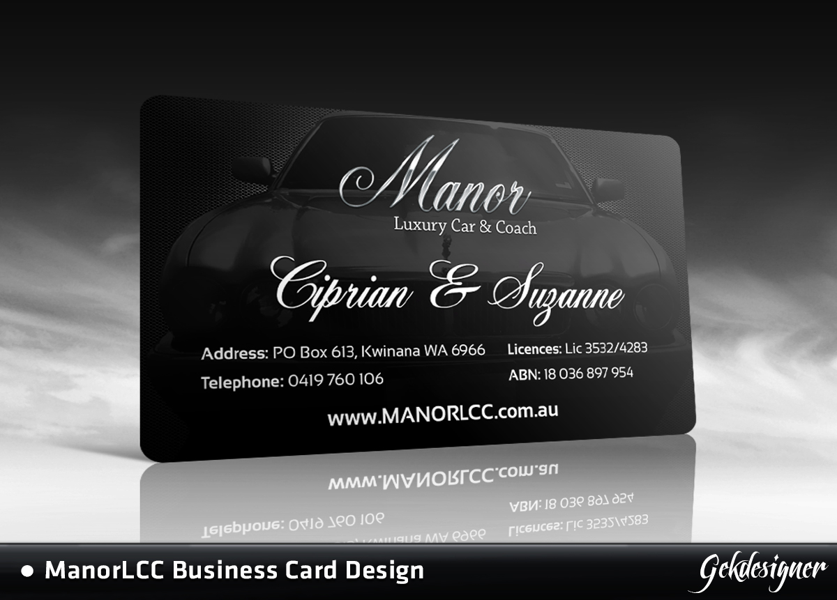 Visitenkarten-Design von gekgrfx für Manor - Limousine & Coach Company | Design #1483638