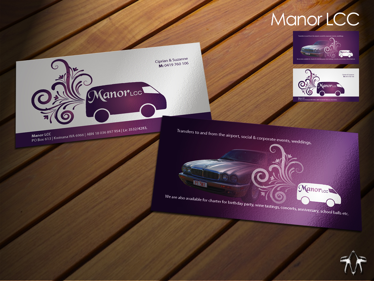 Visitenkarten-Design von sadzip für Manor - Limousine & Coach Company | Design #1452037