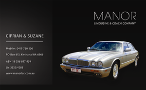 Design de Carte de Visite par Lx Design pour Manor - Limousine & Coach Company | Design : #1493242