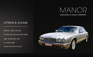 Design de Carte de Visite par Lx Design pour Manor - Limousine & Coach Company | Design : #1493244